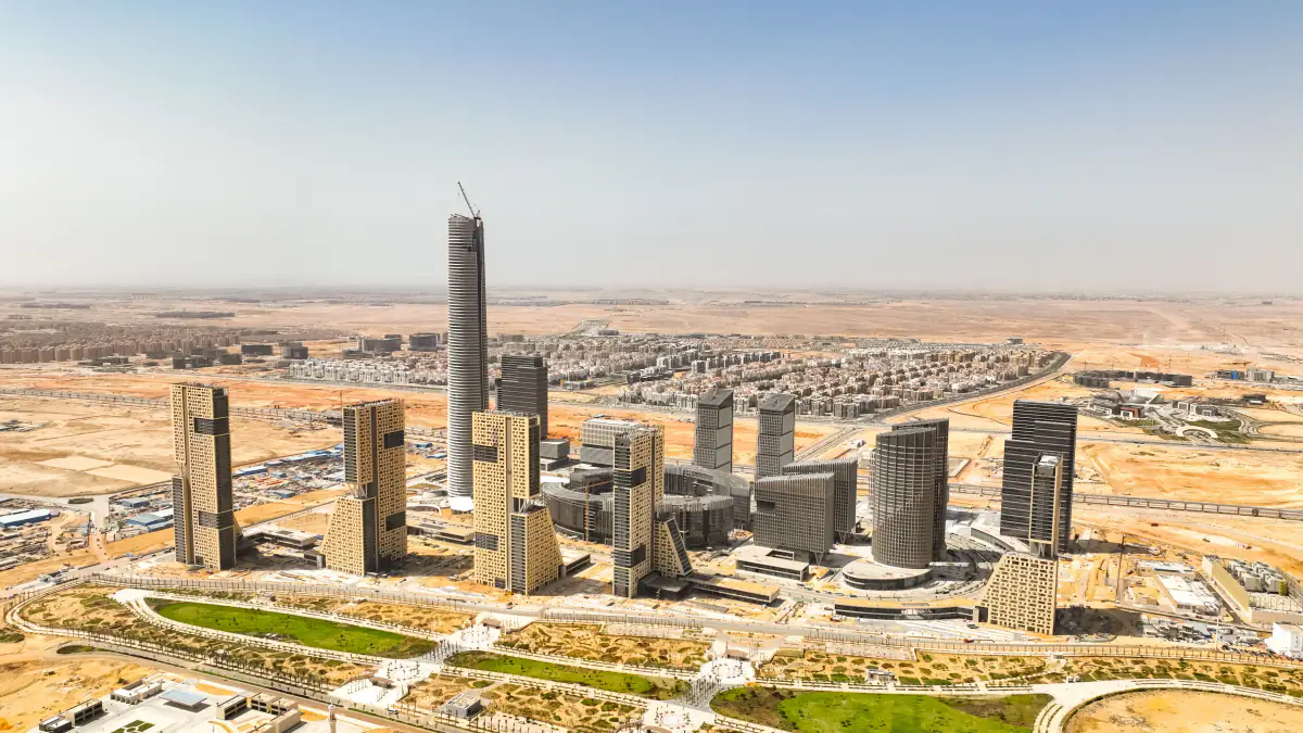 صورة من فوق للعاصمة الإدارية الجديدة